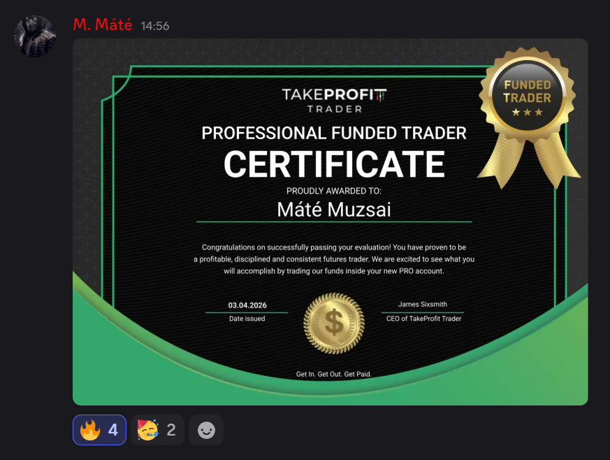 Funded trader certificate