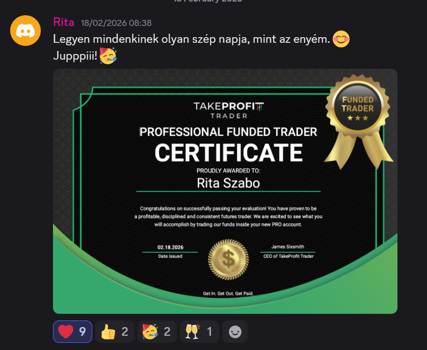 Funded trader certificate